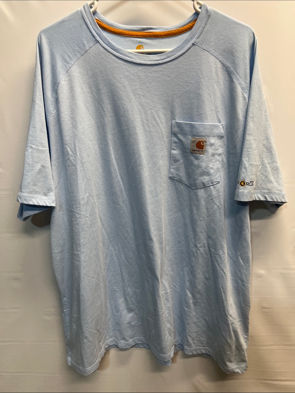 Carhartt Force Relaxed Fit Pocket T-Shirt Light Blue Men’s 2XL